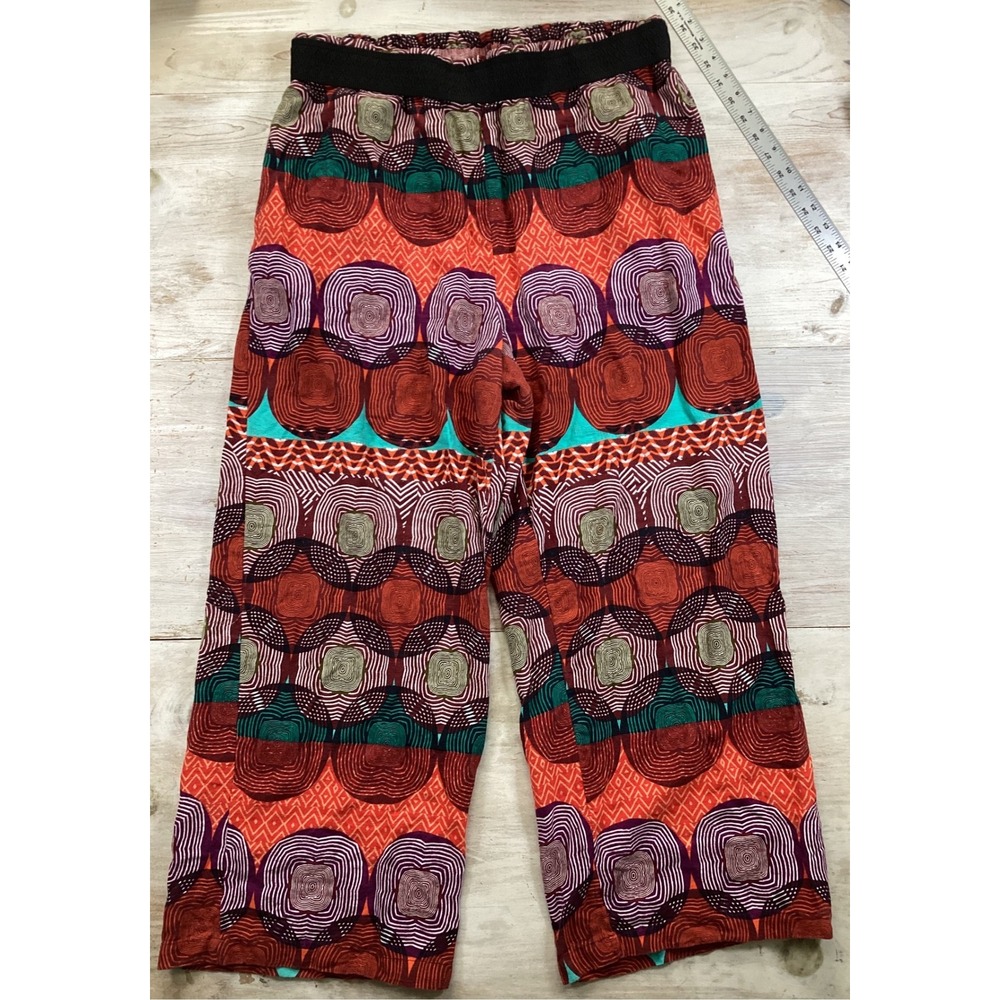 Abstract Maeve Cotton Hippy Geometric Print Wide Leg Pants
Festival red teal